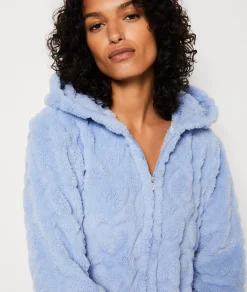 Etam Fleece Hoodie with Heart Print BLEUCIEL Outlet