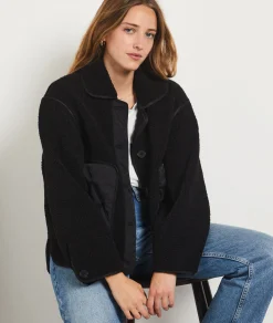 Etam Fleece Jacket BLACK Sale