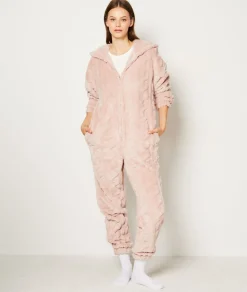 Etam Fleece Jumpsuit PEACH Outlet