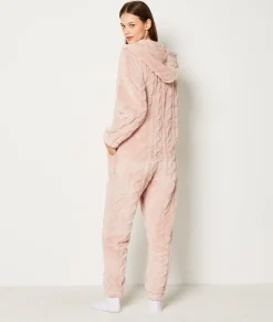 Etam Fleece Jumpsuit PEACH Outlet