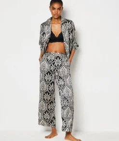 Etam Floral Print Pyjama Trousers IMPFDBLACK Best Sale