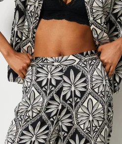 Etam Floral Print Pyjama Trousers IMPFDBLACK Best Sale