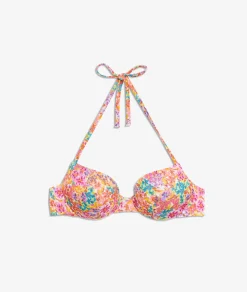 Etam Floral Push-up Bikini Top MULTICOLOURED Clearance