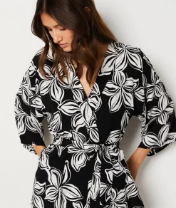 Etam Floral Robe BLACK Sale