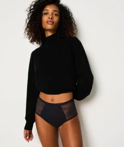 Etam Flux abondant - Culotte taille haute de règles NOIR Flash Sale