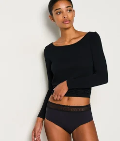 Etam Flux abondant - shorty de règle en coton NOIR Cheap