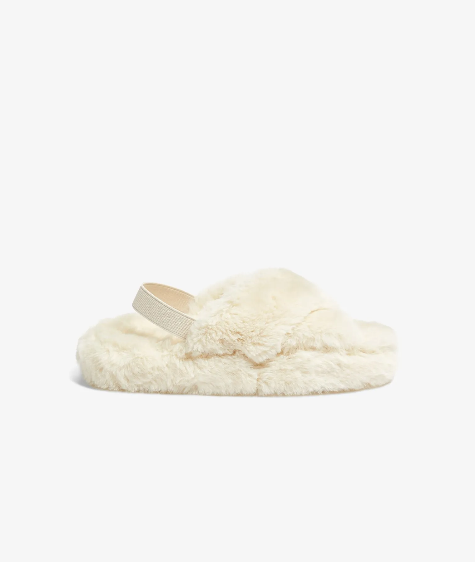 Etam Fur Mules Slippers ECRU Online