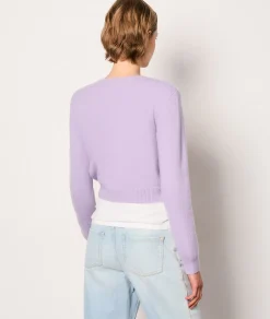Etam Gilet court boutonné MAUVE New