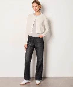 Etam Gilet court boutonné ECRU Flash Sale