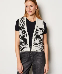 Etam Gilet sans manches imprimé ECRU Fashion