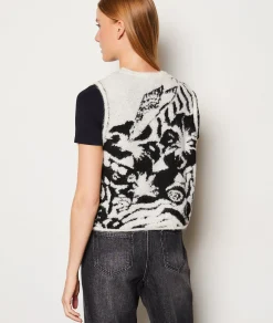 Etam Gilet sans manches imprimé ECRU Fashion