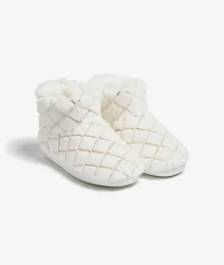 Etam Glitter Ankle Boots Slippers ECRU Discount