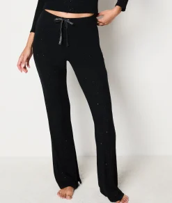 Etam Glitter Pyjama Trousers BLACK Cheap