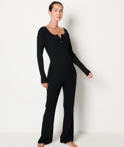 Etam Glitter Pyjama Trousers BLACK Cheap