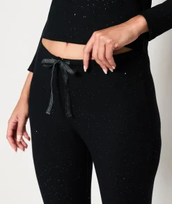 Etam Glitter Pyjama Trousers BLACK Cheap