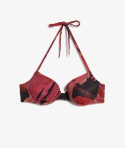 Etam Glittery Push-up Bikini Top BRICK Cheap