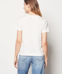 Etam Heart Print 100% Cotton T-shirt Gold Sale