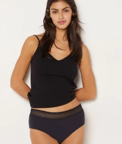 Etam Heavy Flow - Organic Cotton Period Boyshorts BLACK Best Sale