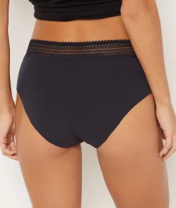 Etam Heavy Flow - Organic Cotton Period Boyshorts BLACK Best Sale