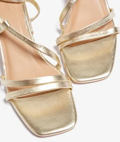 Etam Heeled Sandals Gold Fashion