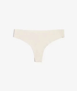 Etam High Cut Microfiber Thong ECRU Flash Sale