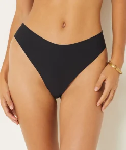 Etam High Cut Microfiber Thong BLACK Flash Sale