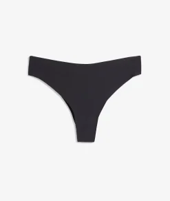 Etam High Cut Microfiber Thong BLACK Flash Sale