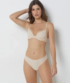 Etam High Cut Microfiber Thong LINEN Discount
