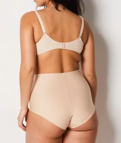 Etam High Waist Bikini - Firm Control NUDE Hot
