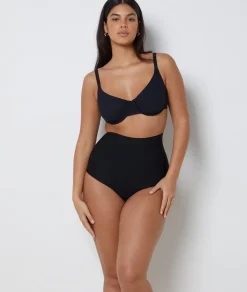 Etam High Waist Bikini - Firm Control BLACK Flash Sale