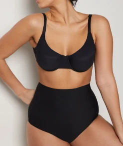 Etam High Waist Bikini - Firm Control BLACK Fashion