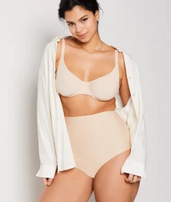 Etam High Waist Bikini - Firm Control NUDE Cheap