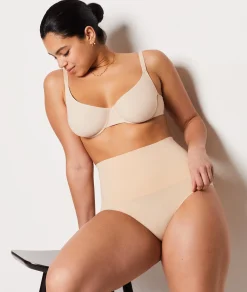 Etam High Waist Bikini - Medium Control NUDE Best Sale