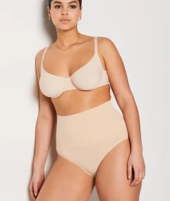 Etam High Waist Bikini - Medium Control NUDE Best Sale
