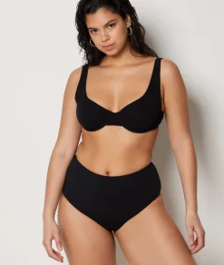 Etam High Waist Bikini Bottom NOIR Outlet