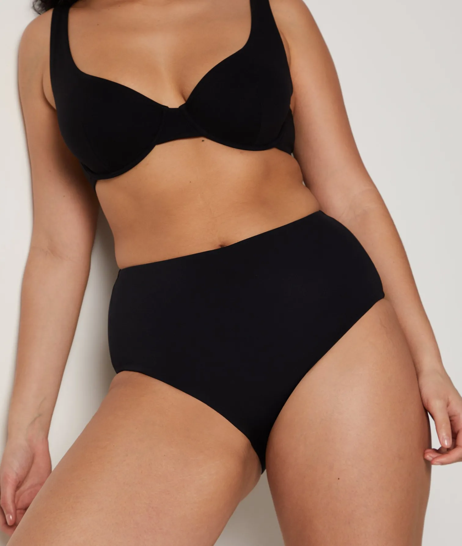 Etam High Waist Bikini Bottom NOIR Outlet