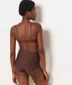 Etam High Waist Bikini Brief - Strong Support CHOCOLATE Cheap