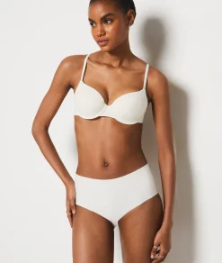 Etam High Waist Microfiber Bikini ECRU Store