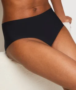 Etam High Waist Microfiber Bikini BLACK Best Sale