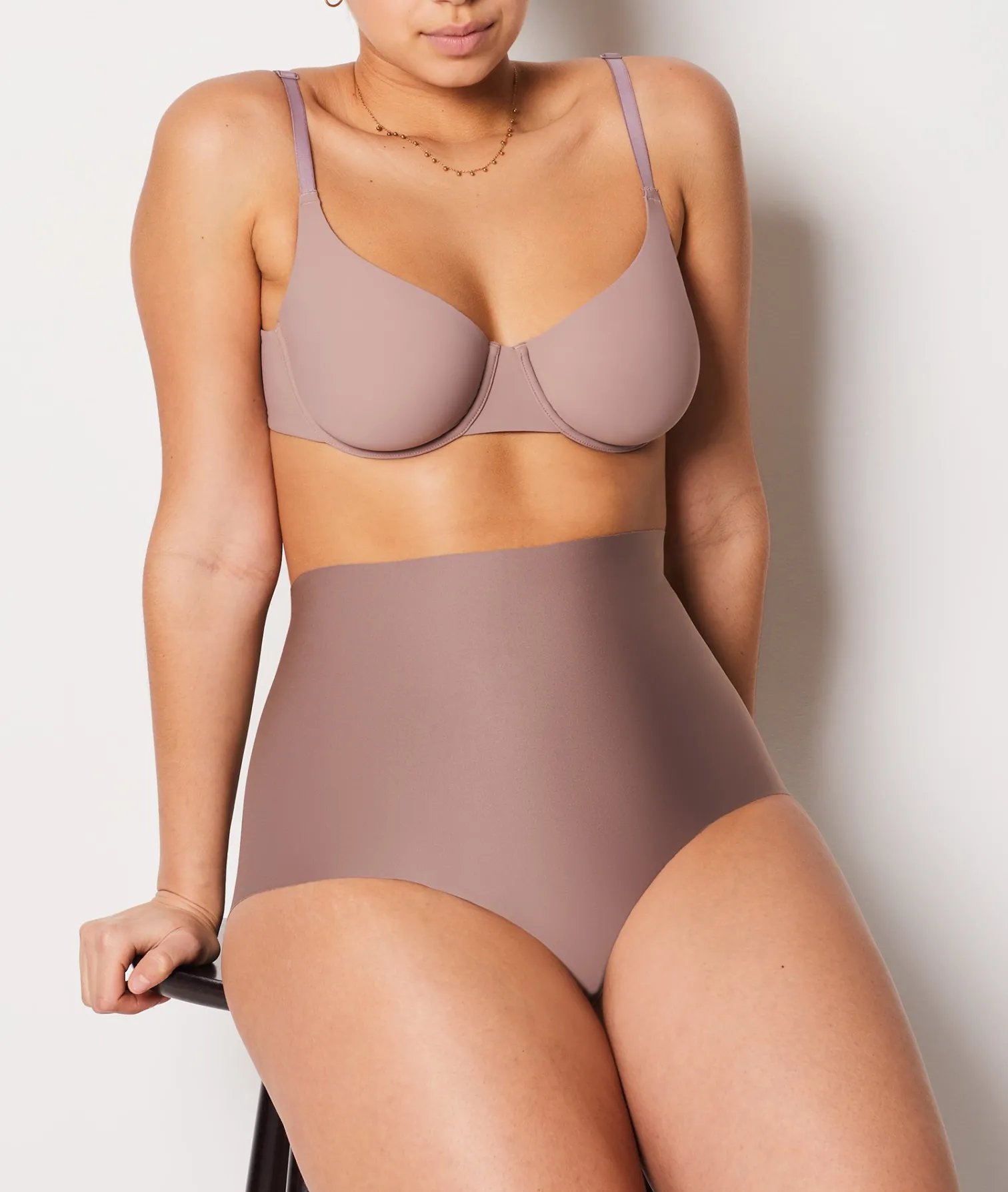 Etam High Waist Panties - Strong Support TAUPE New