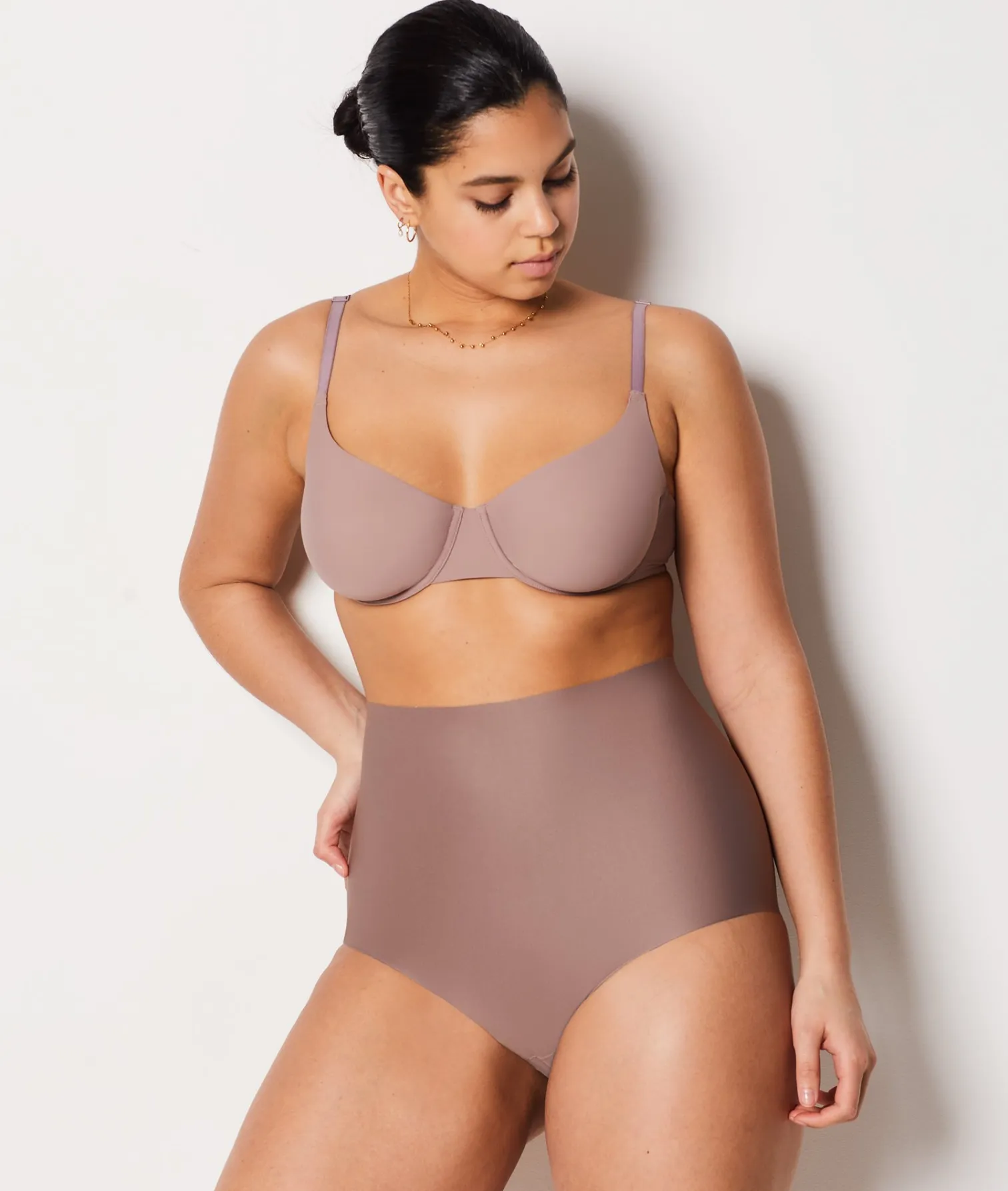 Etam High Waist Panties - Strong Support TAUPE New