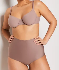 Etam High Waist Panties - Strong Support TAUPE New
