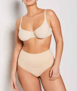 Etam High Waist Thong - Medium Control NUDE Store