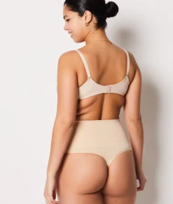 Etam High Waist Thong - Medium Control NUDE Store