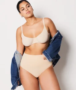 Etam High Waist Thong - Medium Control NUDE Store