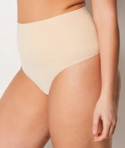 Etam High Waist Thong - Medium Control NUDE Store