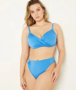 Etam High-Waist Bikini Bottom with Cut-Out Detail BRIGHTBLUE Best