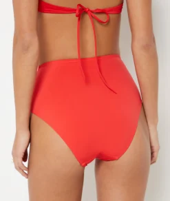 Etam High-Waist Shaping Bikini Bottom red Best Sale