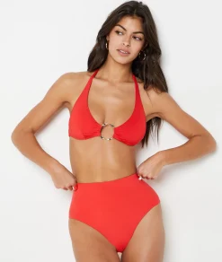 Etam High-Waist Shaping Bikini Bottom red Best Sale