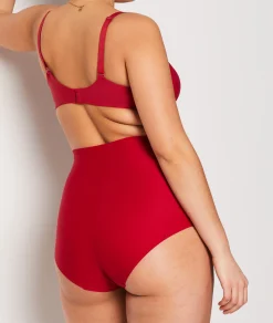 Etam High-Waist Shaping Brief - Strong Support RED Outlet